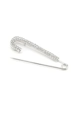 Gümüş Kaplama Kristal Taşlı İskoç İğnesi Broş, Unisex