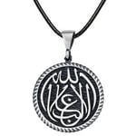 Gümüş La Galiba İllallah Yazılı Gümüş Kolye T7246