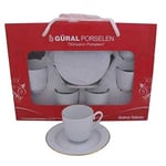 Güral Porselen Yaldızlı Fincan Takımı