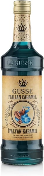 GUSSE Bütün Aromalarda Kokteyl Şurup Çeşitleri 700 ML , Kokteyl Şurubu, Kahve Şurubu, Aroma, Tatlandırıcı şurup, Gazlı içecekler ve Çaylar İçin Aroma verici (İtalyan Karameli)