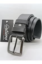 Gutiero%100 Hakiki Deri 4 Cm Siyah Erkek Kemer 125 CM gutieroNM-512