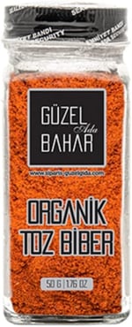 Güzel Ada Gıda Organik Toz Biber Tatlı 50 Gr (Tuzluklu)