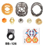 Gyros 6'lı Paket Bey Burst Battling Üstleri Metal Füzyon Başlangıç Seti Çıkartmalar İki Fırlatıcı