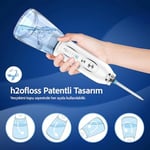 H2ofloss Şarjlı Kablosuz Ağız Duşu, Hızlı ve Etkili Diş Arası Temizliği – 300 ml Su Hazneli, 5 Modlu, 6 Başlıklı, IPX7 Su Geçirmez, Diş Taşı Temizliği (Beyaz)