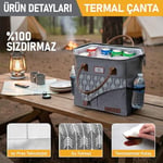 Haegs Kadın Termal Çanta, Yalıtımlı Yemek Taşıma, Bayan Beslenme Çantası, Sızdırmaz Beslenme Kutusu, Yetişkinler ve Çalışanlar İçin