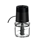Haier I-Master Series 5 Mini Doğrayıcı, Güçlü 550 W, 2 Vitesli, Sebze Doğrayıcı, Kaymaz Taban, 0,5 L Cam Kase [Siyah]