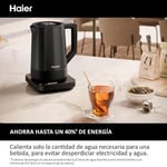 HAIER paslanmaz çelik su ısıtıcısı, enerji tasarrufu, 7 sıcaklık ayarı, sıcak tutma fonksiyonu, bir fincan için kaynatın, 1,7 l, 2200 W [I-Master Series 5]
