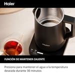 HAIER paslanmaz çelik su ısıtıcısı, enerji tasarrufu, 7 sıcaklık ayarı, sıcak tutma fonksiyonu, bir fincan için kaynatın, 1,7 l, 2200 W [I-Master Series 5]