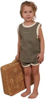 Haki Unisex Atlet Şort Takım - Seçenekler: 1-2 Yıl, 2-3 Yıl, 3-4 Yıl, 4-5 Yıl, 5-6 Yıl, 6-12 Ay