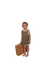 Haki Unisex Atlet Şort Takım - Seçenekler: 1-2 Yıl, 2-3 Yıl, 3-4 Yıl, 4-5 Yıl, 5-6 Yıl, 6-12 Ay
