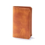 Hakiki Deri Cüzdan, gerçek deri kartlık, katlanabilen kartlık, minimalist cüzdan, kart ve kağıt para, kredi kartı, kartvizitlik (Camel)