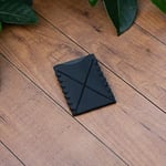 Hakiki Deri Kartlık - Çok Kart Alabilen, Bol Kapasiteli, Esnek, Minimalist Cüzdan - Gerçek Doğal Deri, Kaliteli Hediye, Eşsiz Tasarım, İnce (Siyah)
