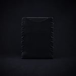Hakiki Deri Kartlık - Çok Kart Alabilen, Bol Kapasiteli, Esnek, Minimalist Cüzdan - Gerçek Doğal Deri, Kaliteli Hediye, Eşsiz Tasarım, İnce (Siyah)