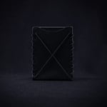 Hakiki Deri Kartlık - Çok Kart Alabilen, Bol Kapasiteli, Esnek, Minimalist Cüzdan - Gerçek Doğal Deri, Kaliteli Hediye, Eşsiz Tasarım, İnce (Siyah)