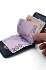 Hakiki Deri Para Klipsli Cüzdan & Kartlık Slim Kartlık (Siyah)