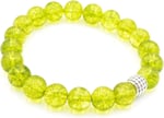 Hakiki Doğal Olivin Peridot Taşı Bileklik 10 Mm