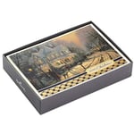 Hallmark Thomas Kinkade Noel kartı çeşitleri, karlı sahneler (3 tasarım, zarflı 24 kart)