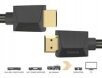 Hama HDMI kablosu 3 metre ultra yüksek hızlı (monitör kablosu 4K / 8K, 48 Gbit/s, UHD ekran kablosu, eARC, Ethernet, HDR, bükülme koruması, 120 Hz/60 Hz) 3 m - Seçenekler: 2 meter, 3m