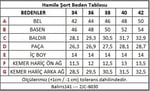 Hamile Gabardin Şort Çiçek Baskılı Beyaz