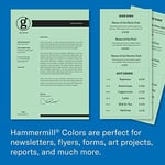 Hammermill Renkli Kağıt, 9 kg Yeşil Yazıcı Kağıdı, 8,5 x 11-1 Rulo (500 Sayfa) - ABD'de üretilmiştir, Pastel Kağıt, 103366R