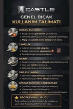 Hand Caft Serisi Mutfak Bıçak Çatal Paduk Sap 6'lı Steak Et Kahvaltı Yemek Çatalı (MFT-2547)