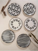Handmade Trendy All in Black 6 lı Pasta Seti 19 cm