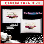 Hanzade Bitkisel 84 Mineralli Doğal Çankırı Kristal Kaya Tuzu 1 Kg Toz (Öğütülmüş) + 1 Kg Tane (Öğütülmemiş)