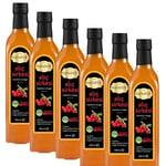 Hanzade Bitkisel Alıç Sirkesi 500 ML x 6 Adet Doğal Fermantasyon İçilebilir Katkısız Cam Şişe