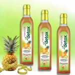 Hanzade Bitkisel Ananaslı & Sandaloz Sakızlı Detox Şurubu Kürü Bromelain 475 ml 3'lü Set Güçlü Antioksidan Formül