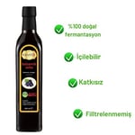 Hanzade Bitkisel Balzamik Sirke 500 ML Doğal Fermantasyon İçilebilir Katkısız Cam Şişe