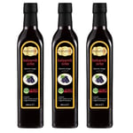 Hanzade Bitkisel Balzamik Sirke 500 ML x 3 Adet Doğal Fermantasyon İçilebilir Katkısız Cam Şişe