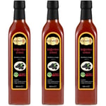 Hanzade Bitkisel Böğürtlen Sirkesi 500 ML x 3 Adet Doğal Fermantasyon İçilebilir Katkısız Cam Şişe