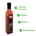 Hanzade Bitkisel Böğürtlen Sirkesi 500 ML x 3 Adet Doğal Fermantasyon İçilebilir Katkısız Cam Şişe