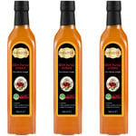 Hanzade Bitkisel Dört Hırsız Sirkesi 500 ML x 3 Adet Doğal Fermantasyon İçilebilir Katkısız Cam Şişe