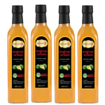 Hanzade Bitkisel Enginar Sirkesi 500 ML x 4 Adet Doğal Fermantasyon İçilebilir Katkısız Cam Şişe