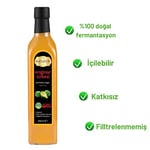 Hanzade Bitkisel Enginar Sirkesi 500 ML x 3 Adet Doğal Fermantasyon İçilebilir Katkısız Cam Şişe
