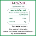 Hanzade Bitkisel Eritritol Doğal Toz Tatlandırıcı 1 Kg Sıfır Kalori Keto Diyet Erythritol