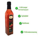 Hanzade Bitkisel Gilaburu Sirkesi 500 ML x 3 Adet Doğal Fermantasyon İçilebilir Katkısız Cam Şişe