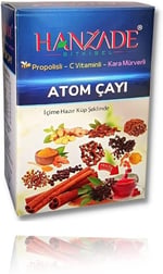 Hanzade Bitkisel Kış Çayı 200 Gr + Atom Çayı 150 Gr Kış Seti Propolisli - C Vitaminli - Kara Mürverli Zengin İçerikli