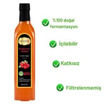 Hanzade Bitkisel Kuşburnu Sirkesi 500 ML Doğal Fermantasyon İçilebilir Katkısız Cam Şişe