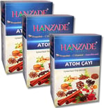 Hanzade Bitkisel Propolisli - C Vitaminli - Kara Mürverli Atom Çayı Kış Çayı 150 Gr x 3 Adet