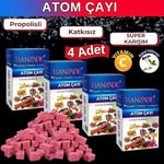 Hanzade Bitkisel Propolisli - C Vitaminli - Kara Mürverli Atom Çayı Kış Çayı 150 Gr x 4 Adet