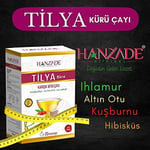 Hanzade Bitkisel Tilya Kürü Form Çayı Kuşburnu Altın Otu Ihlamur Karışık Bitki Çayı 20 Süzen Poşet x 3 Adet