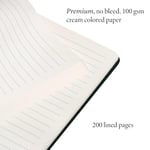 Hardcover Ruled Journal with Thick 100 gsm College Ruled Paper A5 size (8.3 inches x 5.4 inches) - Daily Writing Notebook Journal for Travel, School and Office Use - Diary Journal for Women and Men -