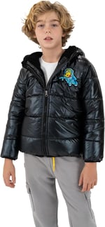 Haribo Puffer Çocuk Mont - HRBTXT404 Parlak Siyah