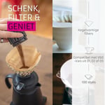 Hario V60 02 Dripper Filtresi Kutulu (100 adet) - Seçenekler: 100 karat, ambalajlı, Kutuda 100 adet...