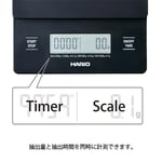 Hario V60 Damla Kahve Ölçeği ve Zamanlayıcı Dökme Ölçeği Siyah (Yeni Model)