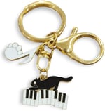 Harmonie de Chats Hediyelik Müzik ve Kedi Figürlü Emaye Metal Anahtarlık