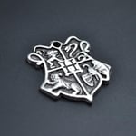 Harry Potter Hogwarts Sembol Deri ip Kolye - Gümüş Kaplama - Kadın Erkek Kolye - No:949