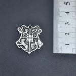 Harry Potter Hogwarts Sembol Erkek Kadın Kolye Antik Gümüş Kaplama - 60 cm Düz Zincir